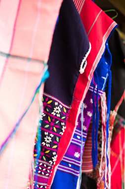 Karen etnik tepe kabile azınlık Thail geleneksel giysiler