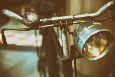 Retro siyah bisiklet. eski vintage Bisiklet. 