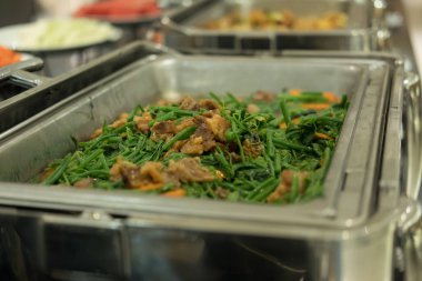 Restoranda yemek büfesi. otelin düğün parti b için catering