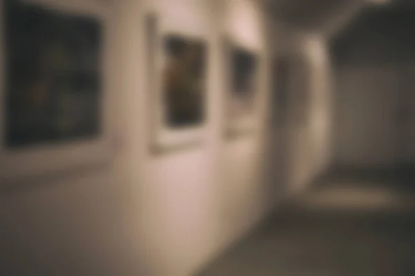 Galeria interior. centro de arte contemporânea. imagem turva ou desfocada — Fotografia de Stock
