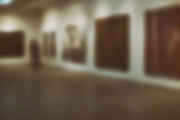 Gallery interior. contemporary art center. blur or defocus image — Stock Photo, Image