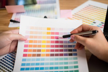 grafik veya iç tasarımcı renk renk örneği örnek o--dan seçme