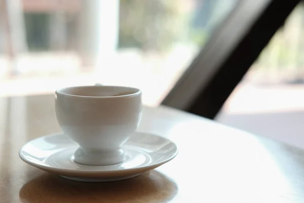 Shot of espresso coffee, hot mocha drink in cup — Stock Photo, Image