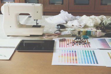 Moda Tasarımcısı Resepsiyon Studio ekipmanları. Tasarım şey