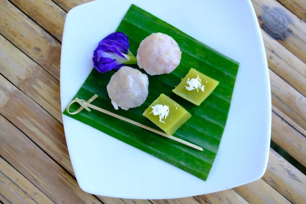 Dolce dolce allo zucchero. Thai dolce tradizionale . — Foto Stock