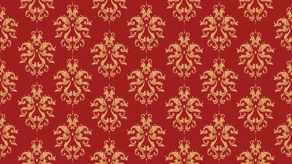 Fondo de patrón floral, elemento de estilo para adornado rojo y amarillo . — Archivo Imágenes Vectoriales