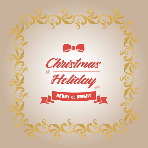 Покрасьте цветочную рамку для украшения пригласительной открытки к празднику. Вектор
