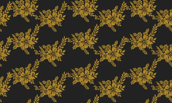 Fondo negro vintage, con adorno de marco floral . — Archivo Imágenes Vectoriales