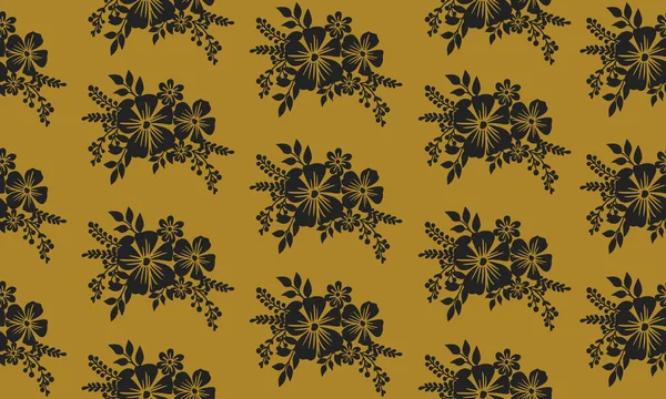 Elégant fond doré, design de style cadre floral noir . — Image vectorielle