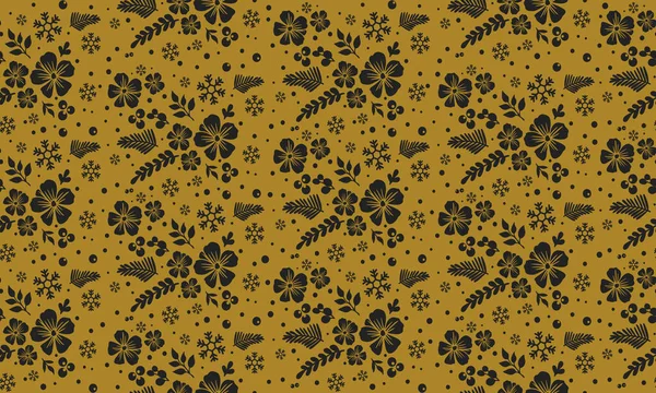 Fundo de ouro elegante, design de estilo moldura floral preta . — Vetor de Stock