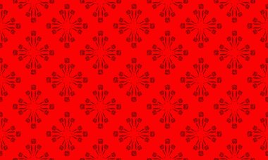 Basit çiçek desenli arka plan, modern kırmızı yaprak çiçeği..