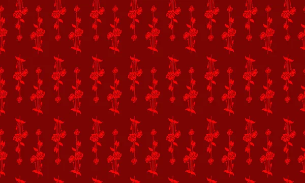 Conception de texture fleur de feuille rouge vif, fond de motif floral sans couture . — Image vectorielle