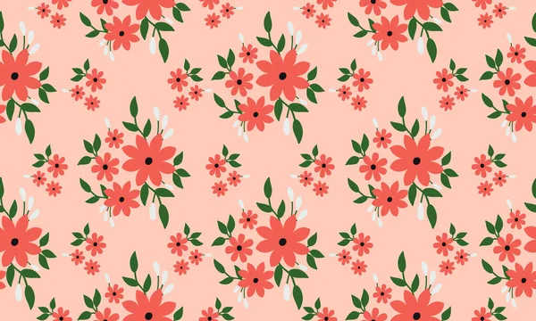 Nahtlose florale Muster Hintergrund, mit Pfirsichblüte. — Stockvektor