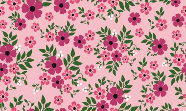 Doğa yaprağı çiçeği, çiçek desenli arkaplan grafikleri..