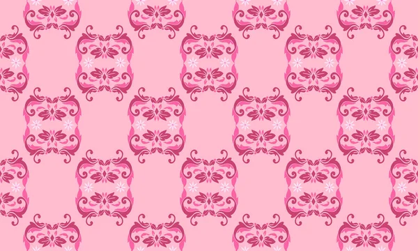 Motivo floreale rosa senza cuciture, colore magenta e rosa tenue . — Vettoriale Stock