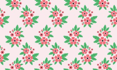 Süssüz çiçek deseni, güzel renkler arka plan.