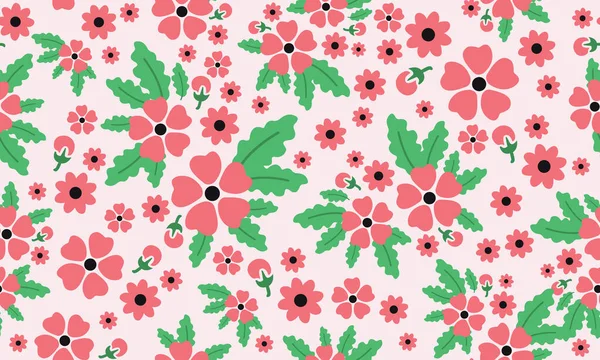 Ornamental seamless floral pattern, beautiful colors background. — Stock Vector