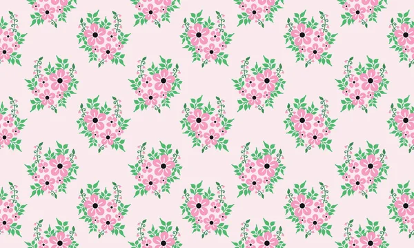 Motiv Blatt Blume, klassischer Vintage-Blumenmuster Hintergrund. — Stockvektor