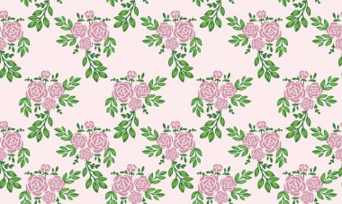 Gül çiçeği arkaplanlı kusursuz çiçek deseni.