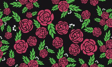 Basit bir gül çiçeği, soyut bir çiçek deseni..