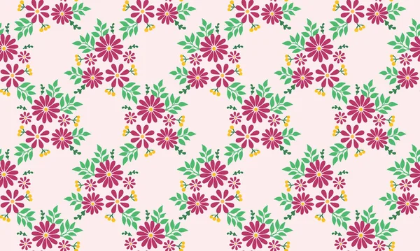 Sem costura vintage brilhante magenta floral fundo padrão . — Vetor de Stock