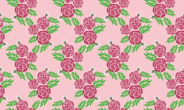 Patrón de fondo de pantalla sin costuras para el arte de la flor de rosa . — Archivo Imágenes Vectoriales