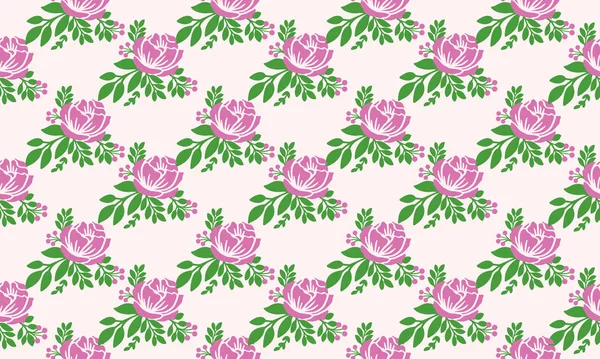 Elément de décoration de fond motif floral, avec motif fleur rose abstrait . — Image vectorielle