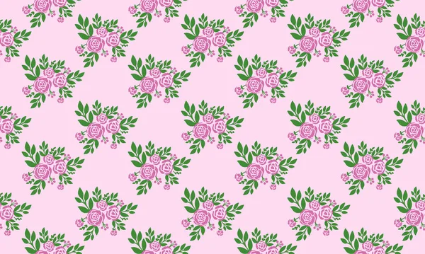 Padrão floral sem costura com roxo rosa flor fundo . —  Vetores de Stock