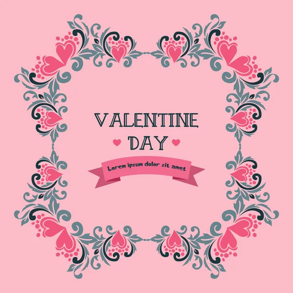 Írj Valentin-napot, szívem, levélkerettel. Vektor — Stock Vector