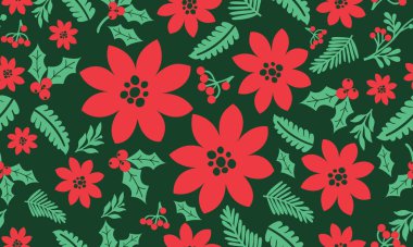 Çiçek desenli arka plan dekoratifi, soyut kırmızı çiçek.