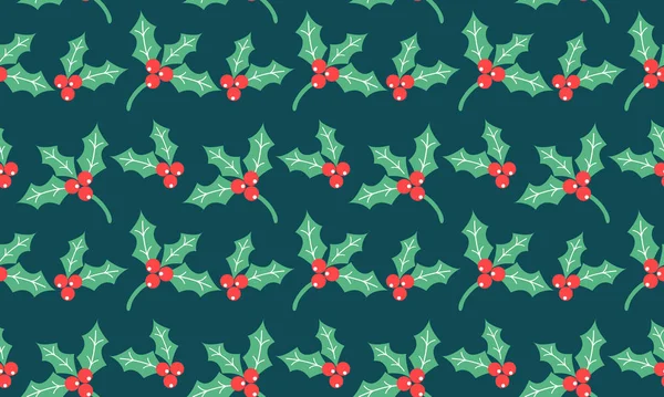 Plantas de flores de folha vintage para design de natal . — Vetor de Stock