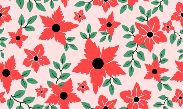 Fond motif floral vintage, fleur de feuille moderne . — Image vectorielle