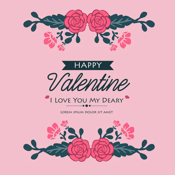 Розовый фон создает романтическое впечатление, для открытки счастливого Валентина. Вектор — стоковый вектор