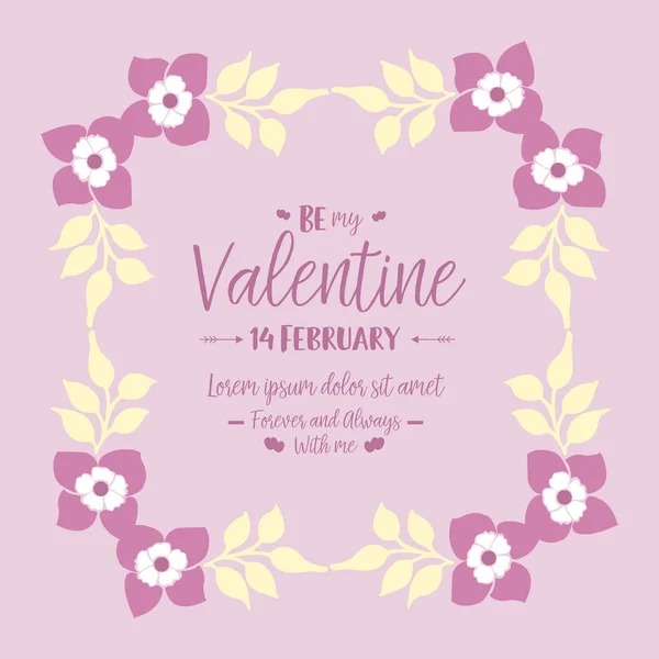 Decoração bonito rosa e branco floral quadro, para cartão de saudação design feliz valentine. Vetor — Vetor de Stock