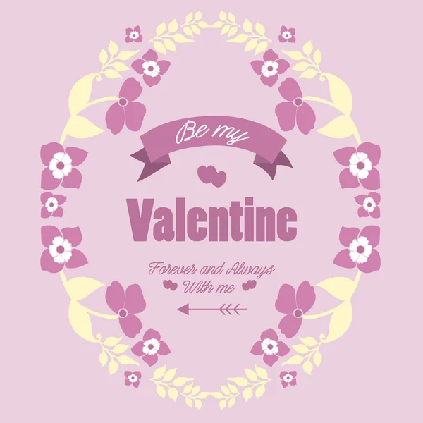 Vintage-rosa und weißen Blumenrahmen, für die Dekoration der Einladungskarte happy valentine mit einzigartigem Stil. Vektor — Stockvektor
