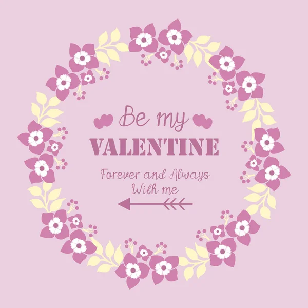 Pattern ornate elegant floral frame, romantic, for card decor happy valentine. Vector — ストックベクタ