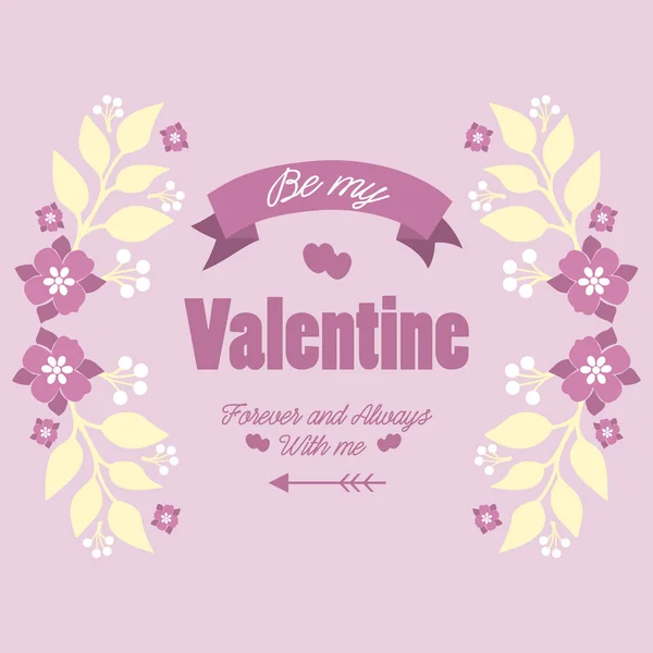 Motif papier peint de cartes heureux valentin, avec cadre floral rose décoration élégante.Vecteur — Image vectorielle