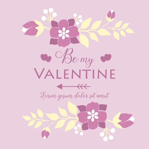 행복 한 발렌타인 카드에 꽃무늬 디자인이우아 하네요. 벡터 — 스톡 벡터