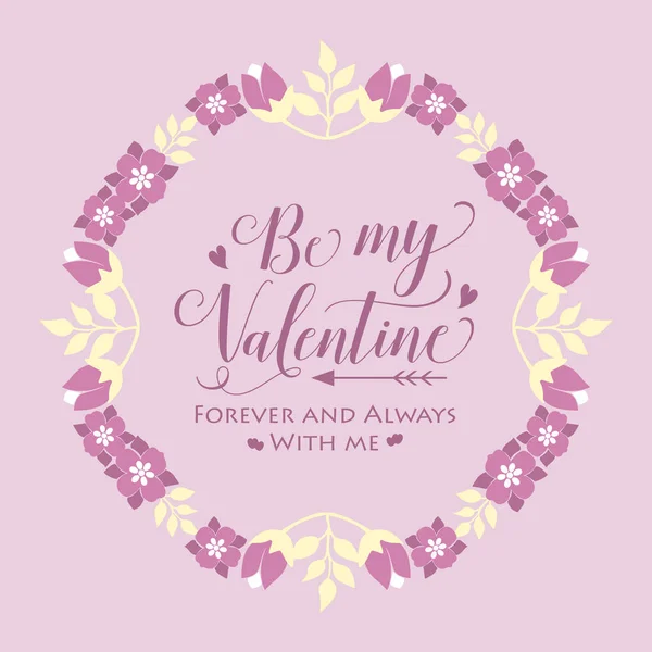 Dekoration rosa Blumenrahmen einzigartig, für Einladungskarten Design happy valentine, romantisch. vactor — Stockvektor