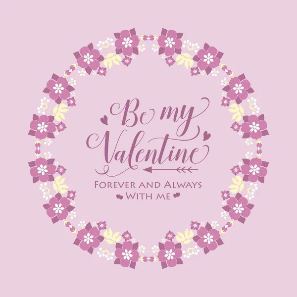 Design romantischen rosa Blumenrahmen, für Einladungskarte Dekor happy valentine. Vektor — Stockvektor