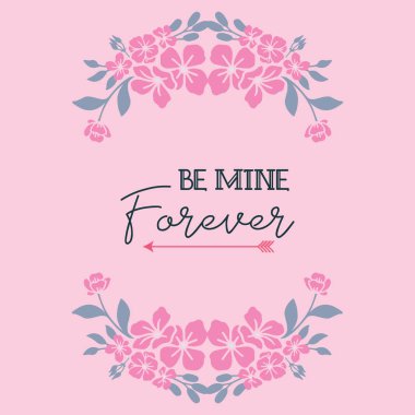 Tebrik kartı şablonu benim olsun, yaprak çiçek desenli. Vektör