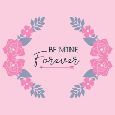 Zarif çerçeve, süslü çiçekler, kart tasarımı için eşsiz. Vektör