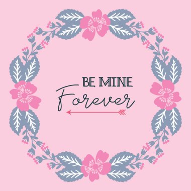 Şekil kartı benim olsun, çiçek çerçeveli tasarım elemanı zariftir. Vektör