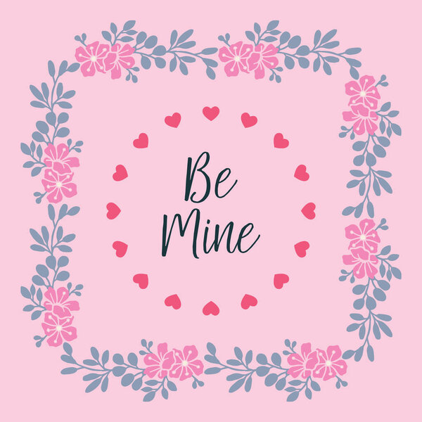 Beautiful flower frame drawing, for text be mine. Vector