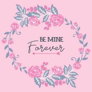 Yazı benim olsun, romantik, çiçek desenli, güzel. Vektör