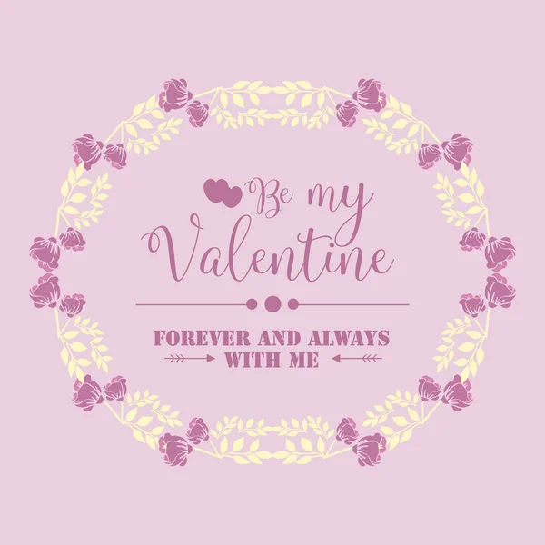 Mooie roze en witte krans frame, voor kaart gelukkige Valentijn. Vector — Stockvector