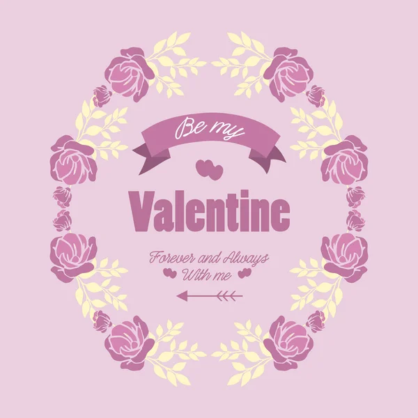 Szépsége rózsaszín és fehér virágos keret, üdvözlő kártya dekoráció boldog Valentin. Vektor — Stock Vector