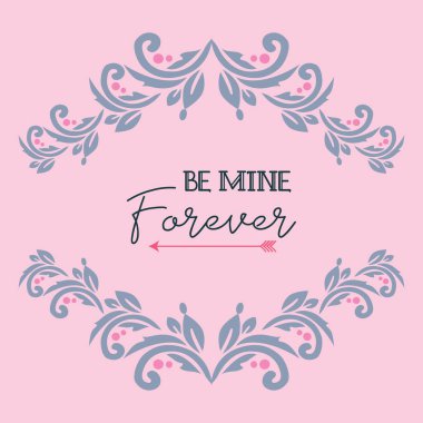 Beauty seamless leaves frame, for card template be mine. Vector