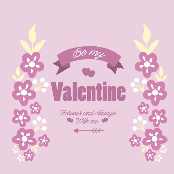 Patroon behang van kaarten gelukkig Valentijn uniek, met mooie roze en witte bloem frame. Vector — Stockvector