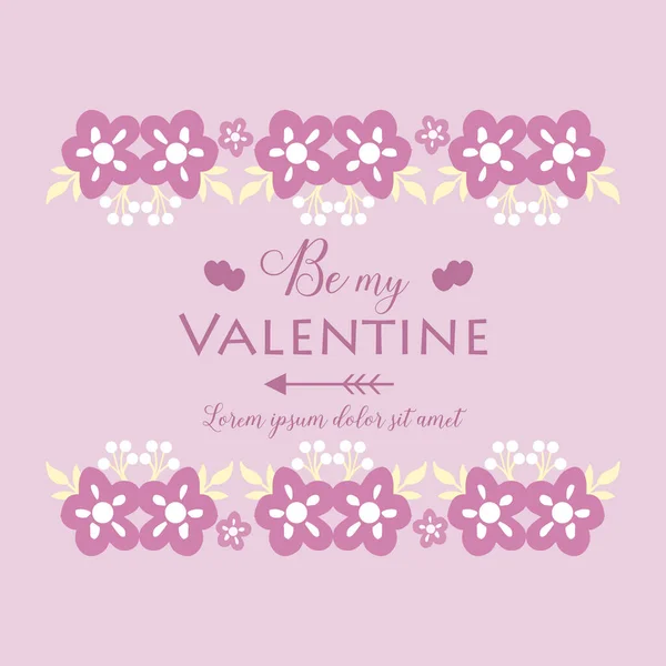 Prachtige roze en witte krans frame, voor wenskaart decor gelukkige Valentijn. Vector — Stockvector